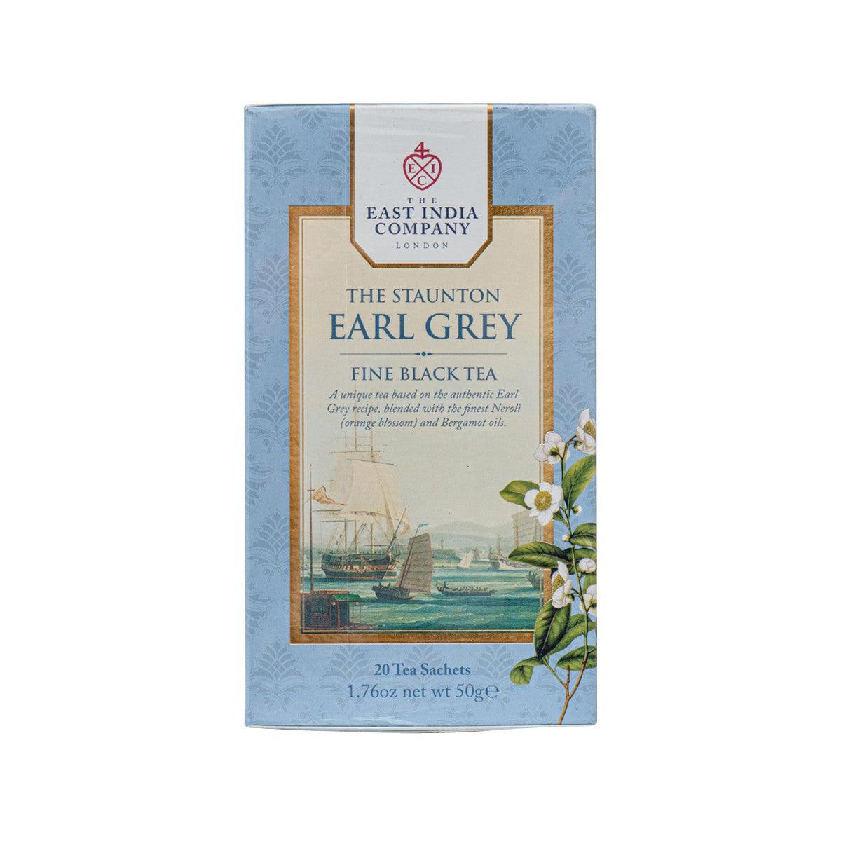 THE EAST INDIA COMPANY Earl Grey black tea bag box, 20 sachets, 50g
