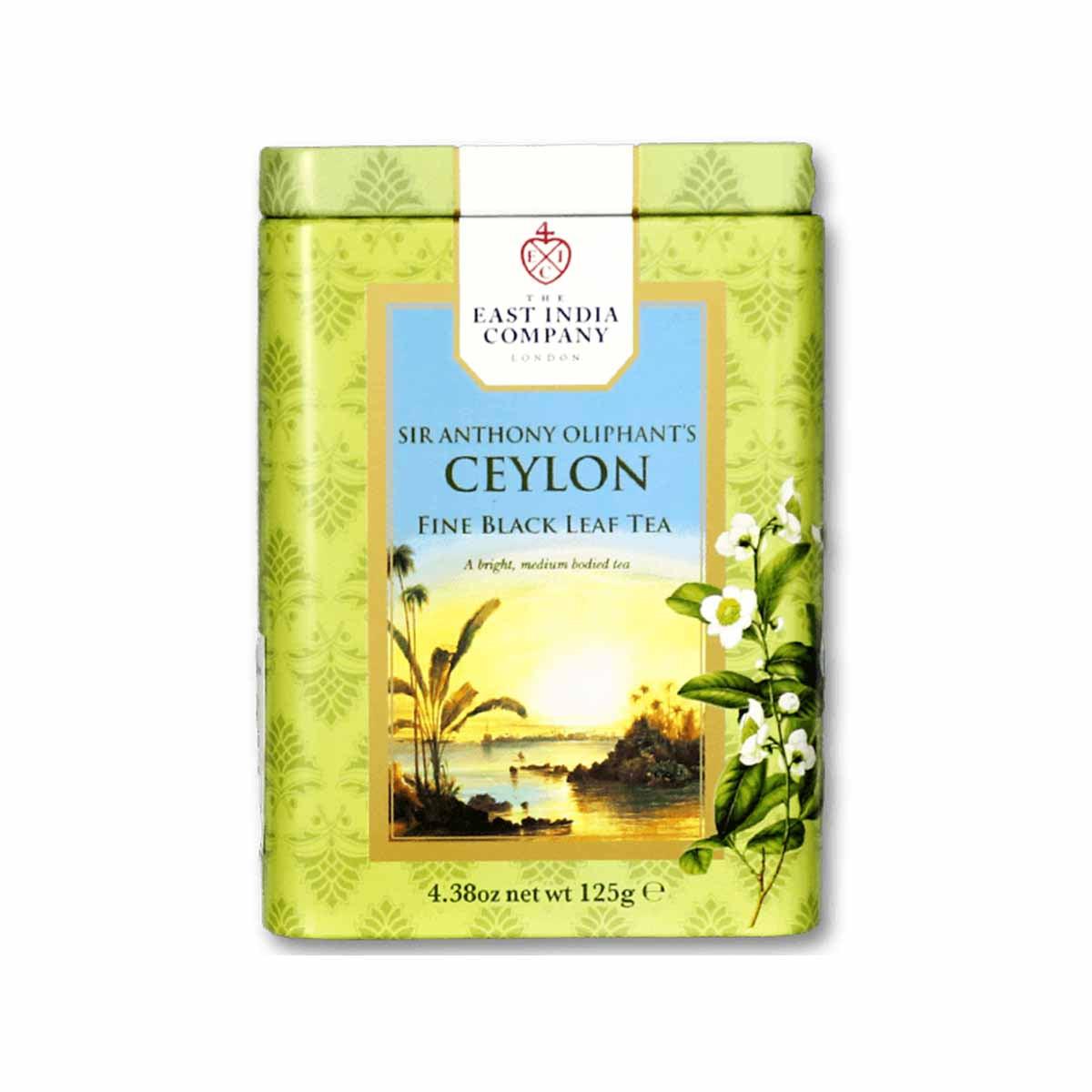 THE EAST INDIA COMPANY Ceylon fine black leaf tea tin, green, 125g