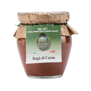Jar of SANT'AGATA ONEGLIA meat sauce with paper lid and front label