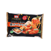 NIPPN crab tomato cream linguine pouch with crab and tomato sauce illustration