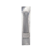 Silver taper candles in clear plastic sleeve, multiple stick candles