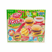 KRACIE kitchen hamburger DIY candy box with burger, fries, and drink graphics, 22 g.