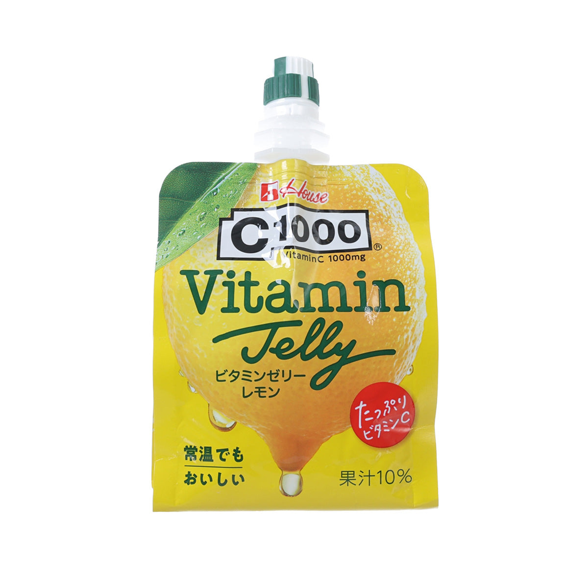 C1000 vitamin jelly drink pouch, lemon flavor, yellow with green cap
