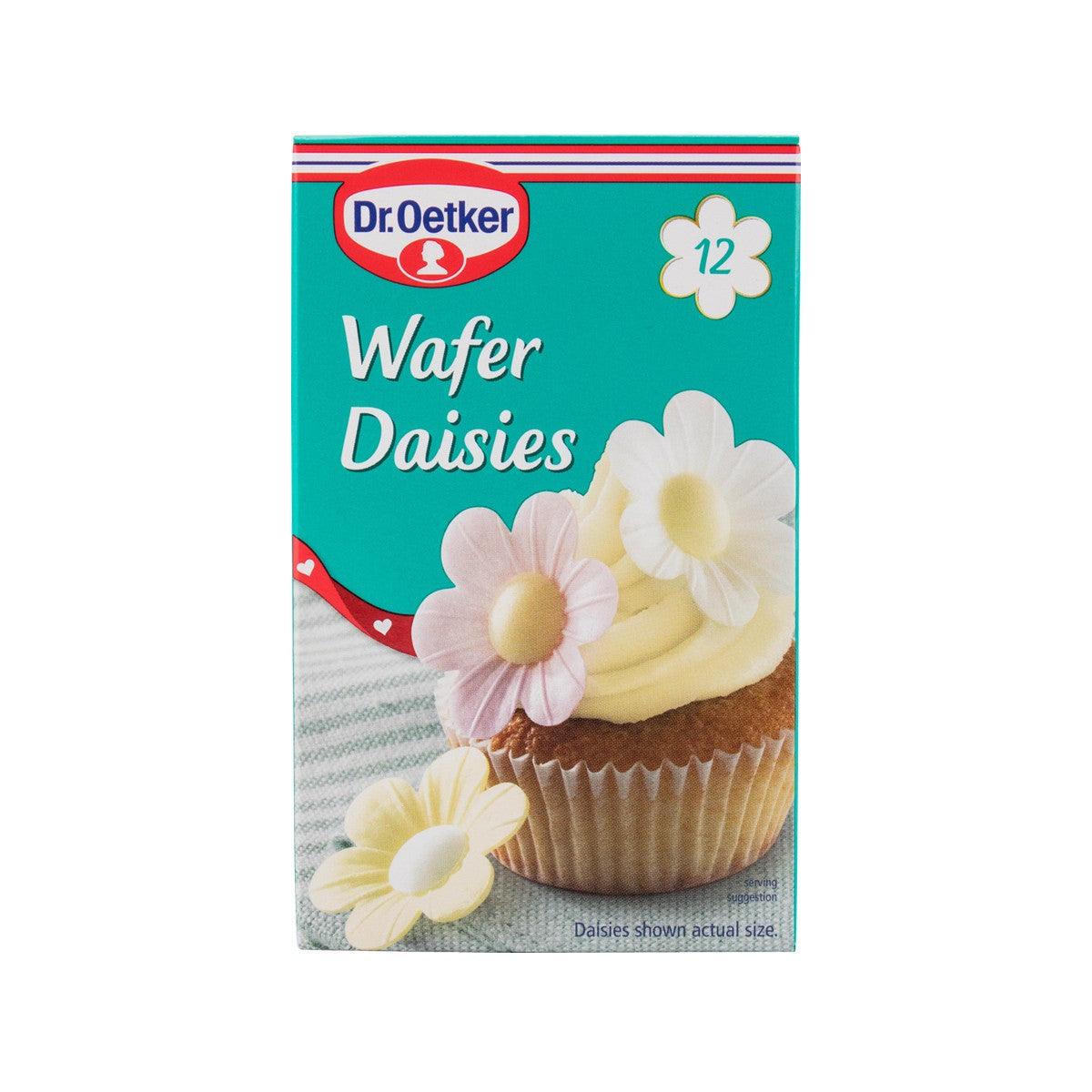 Dr. Oetker wafer daisies edible flower wafers package, front