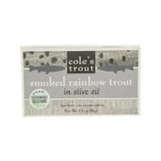 Packaged smoked rainbow trout in olive oil, COLE'S, 91g