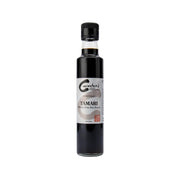 CARWARI tamari wheat-free soy sauce bottle, 250 mL, dark glass with black cap