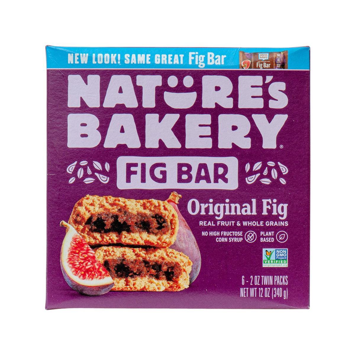 NATURE'S BAKERY fig bar box in purple, Original Fig flavor