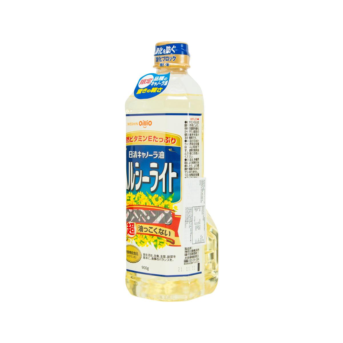 NISSHIN OILLIO Light Canola Oil 800g bottle, back label