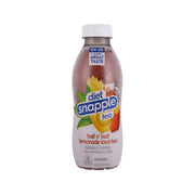 SNAPPLE Diet half n' half lemonade iced tea bottle, front label with green tea graphic