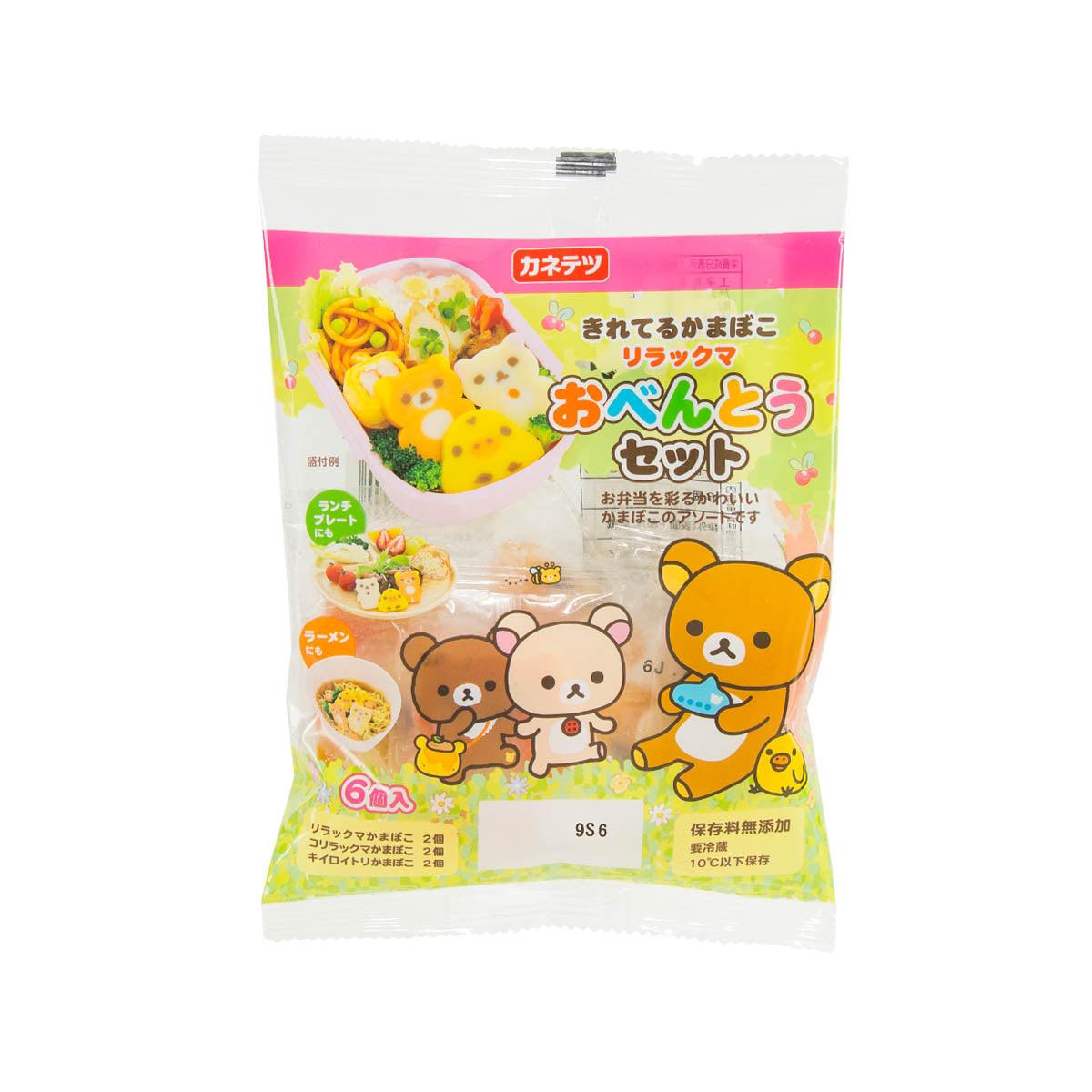 Assorted steamed fish cake package with Rilakkuma character shapes, 6 pcs