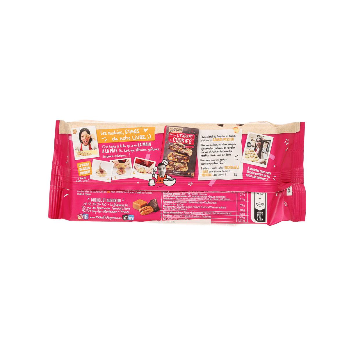 MICHEL & AUGUSTIN cookie filling pouch, back label with ingredients and icons