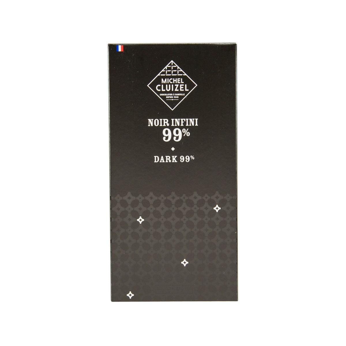 CLUIZEL 99% dark chocolate bar wrapper, 70 g, black with gold logo