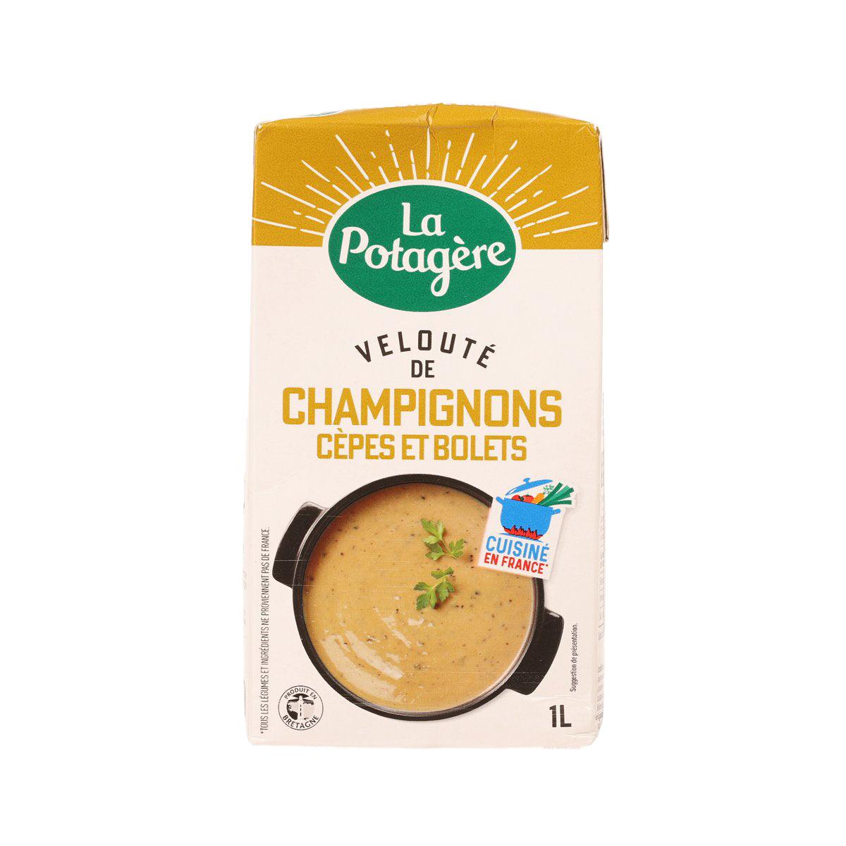 LA POTAGERE cream of mushroom soup carton, 1L