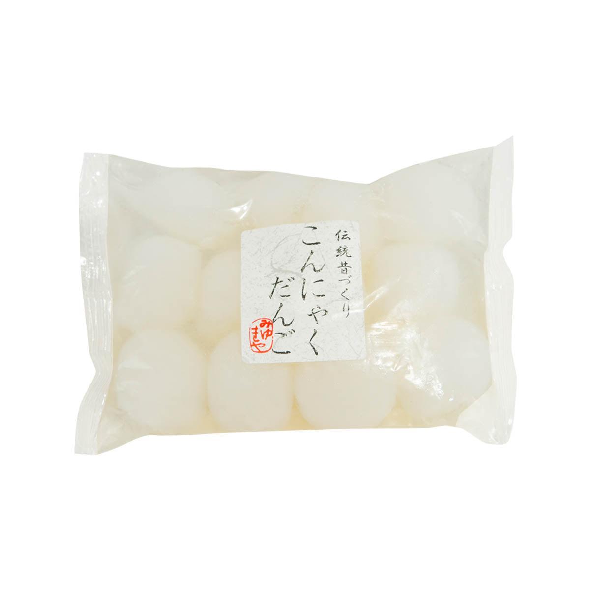 Konnyaku balls (240g) in clear plastic bag, white jelly-like pieces