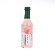 KIMURA DRINK peach cider bottle, 240mL, with green cap and pink label
