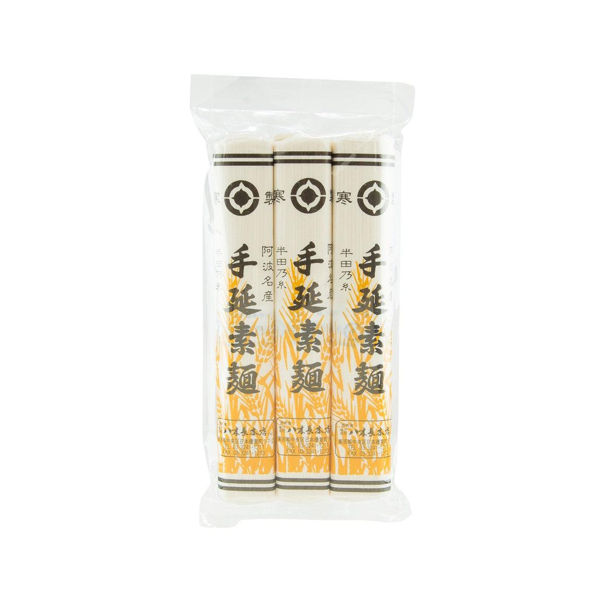 YAGICHOHONTEN Handa Tenobe soumen noodle pack, 402g, in white plastic bag