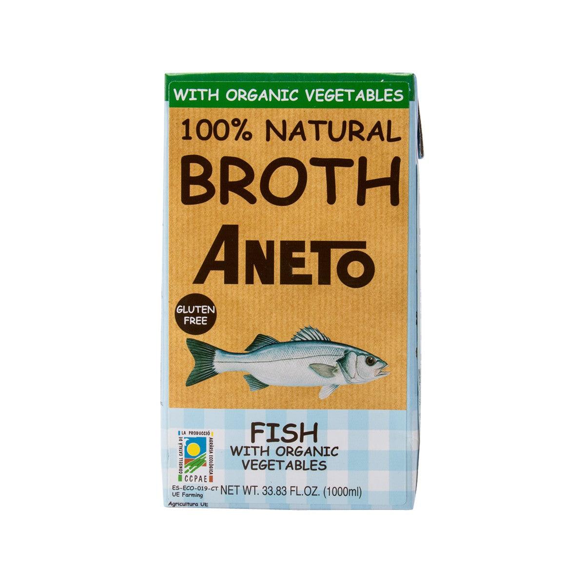 Fish with organic vegetables broth carton, ANETO, gluten-free (1000 mL).