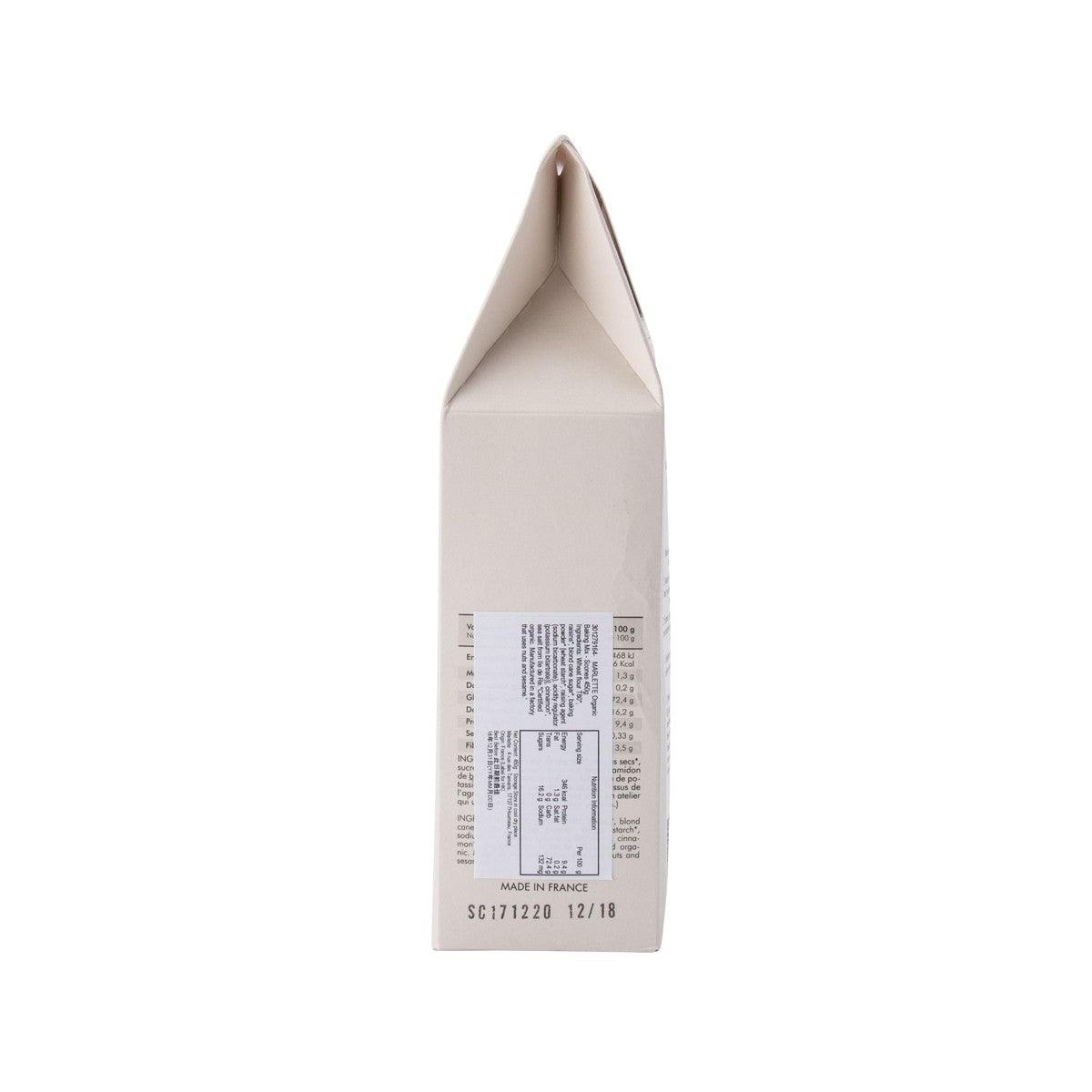 Marlette scone baking mix carton, side panel with barcode and batch details