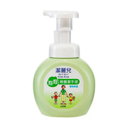 KIREI foaming hand soap dispenser, green bottle with white pump and front label