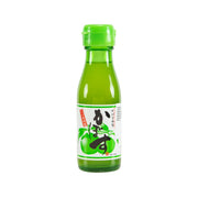 Green citrus juice bottle with flip-top cap and front label