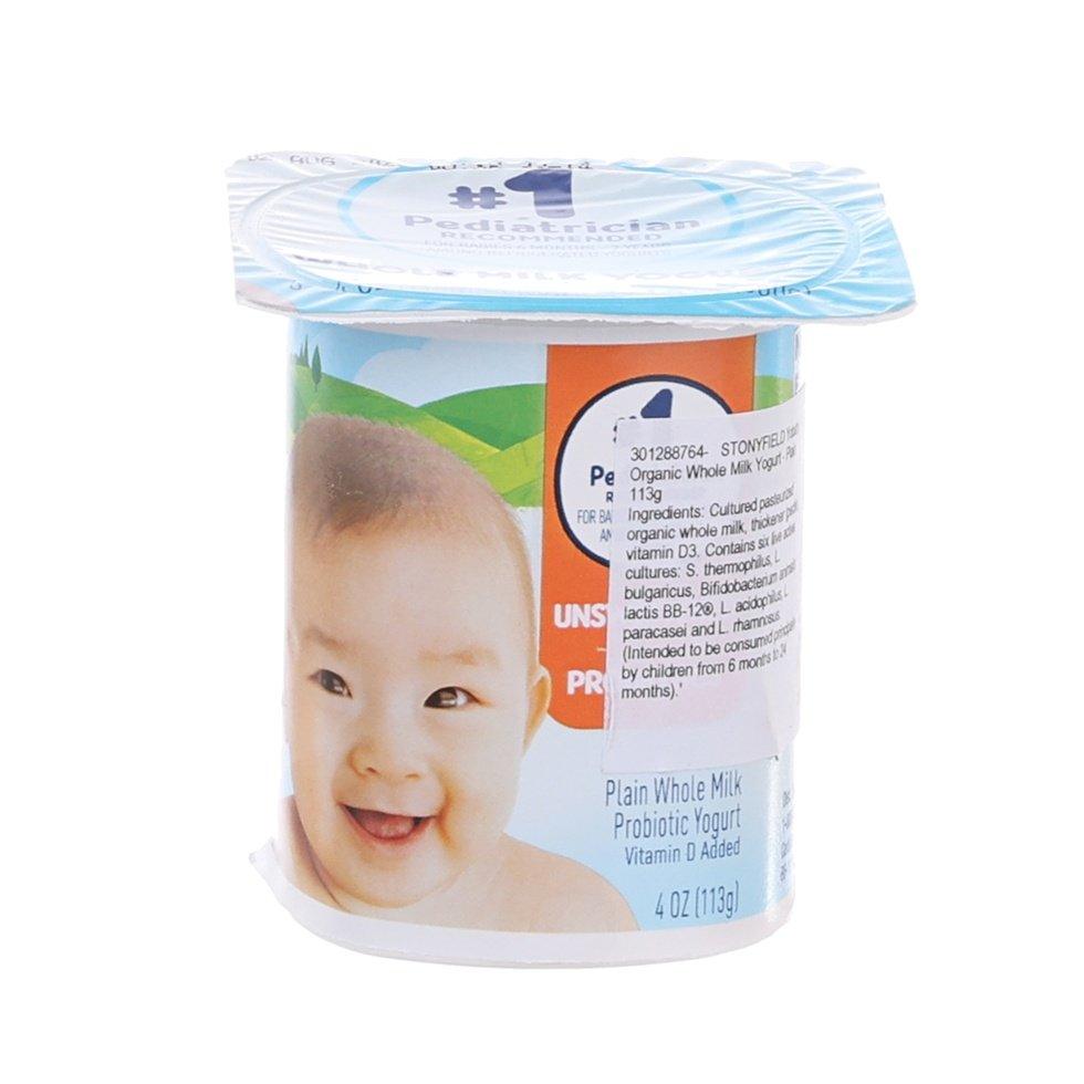 STONYFIELD Yobaby plain whole milk yogurt cup, 4 oz (113 g)