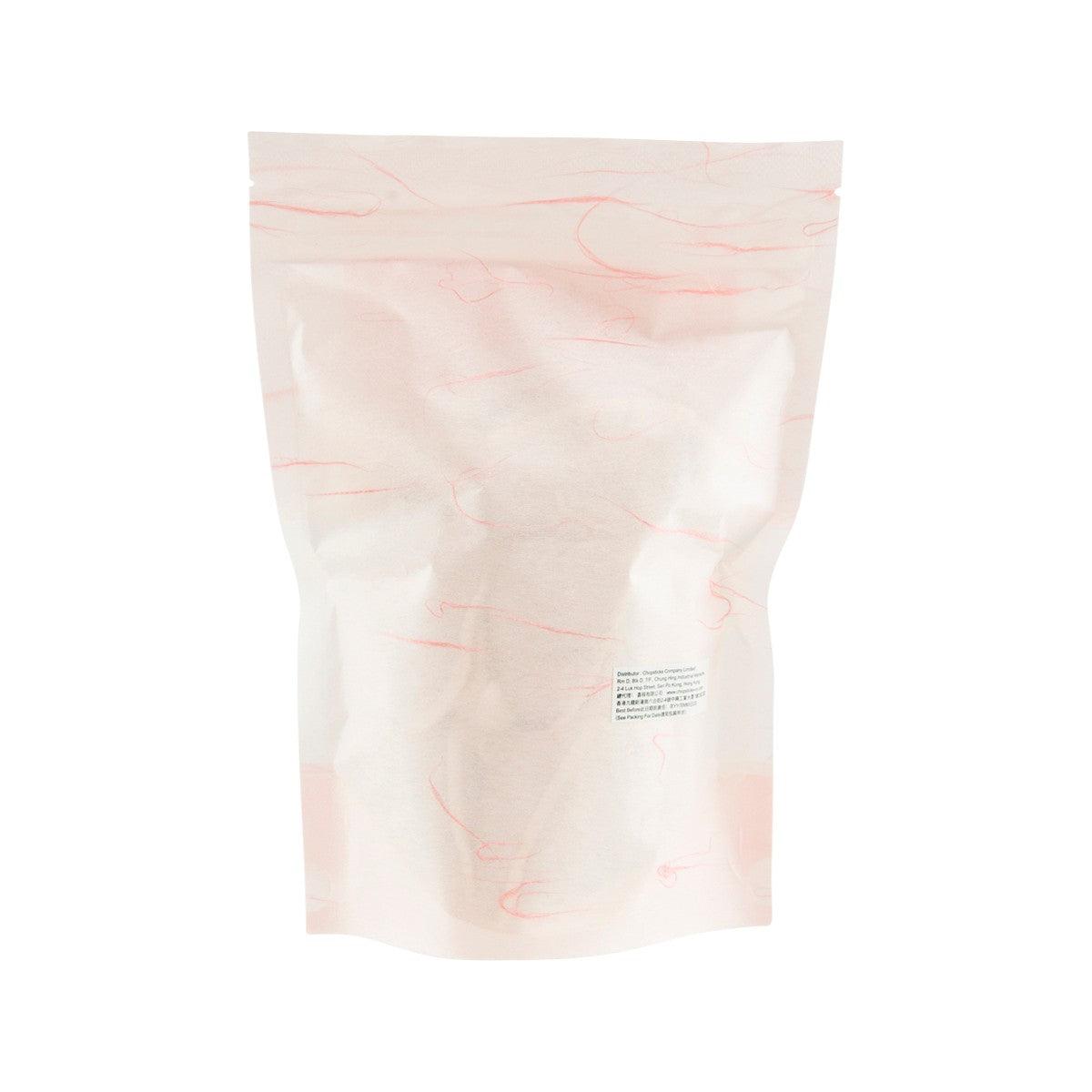 Seasoning pouch, white back with red swirls and small nutrition text
