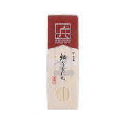 AJINOHYOSHIRO hand-pulled thin udon noodle package, red top and cream front label