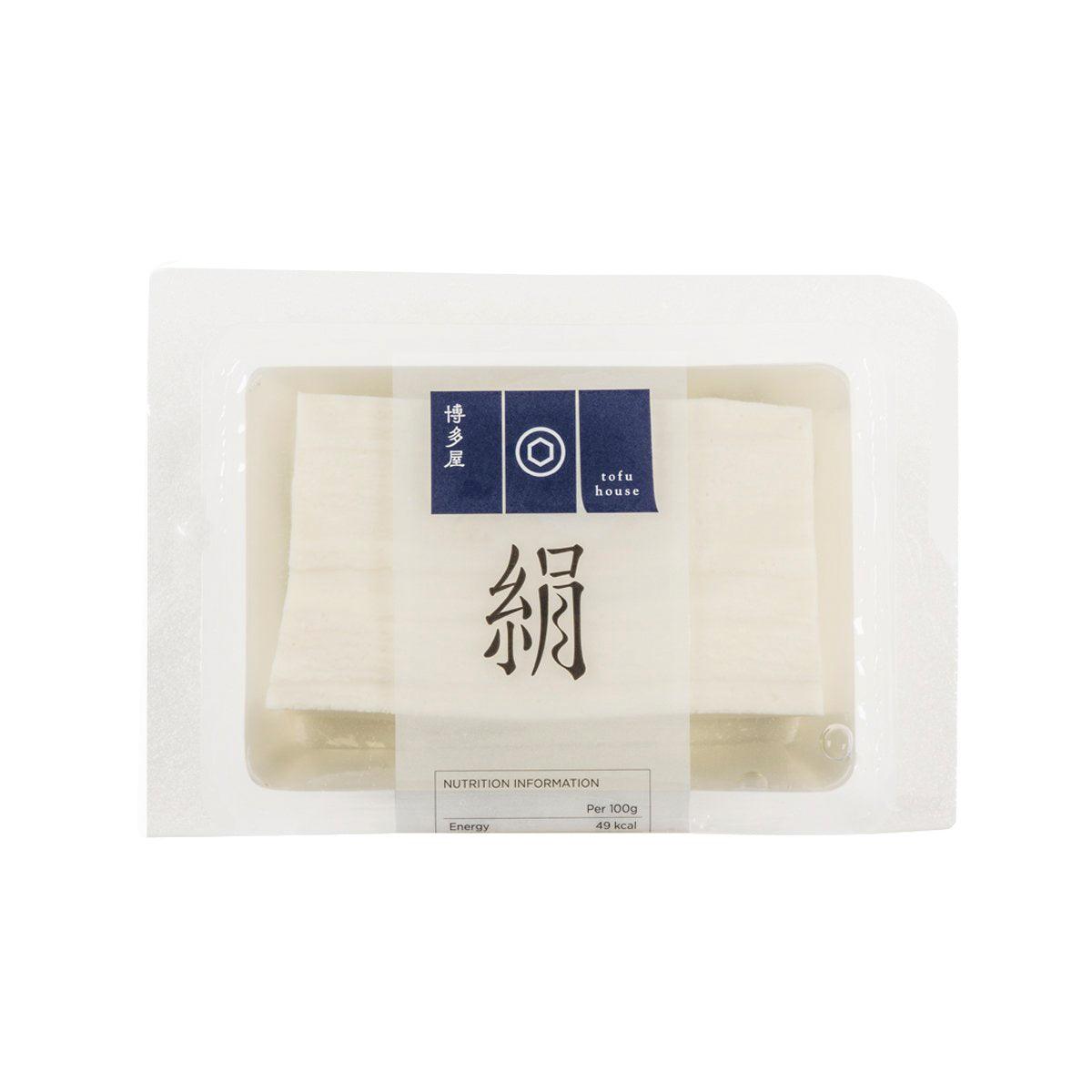 HAKATAYA soft tofu small, vacuum-sealed in clear package with label