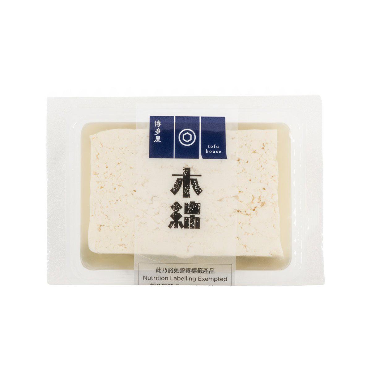HAKATAYA momen tofu small block in clear tray, beige label