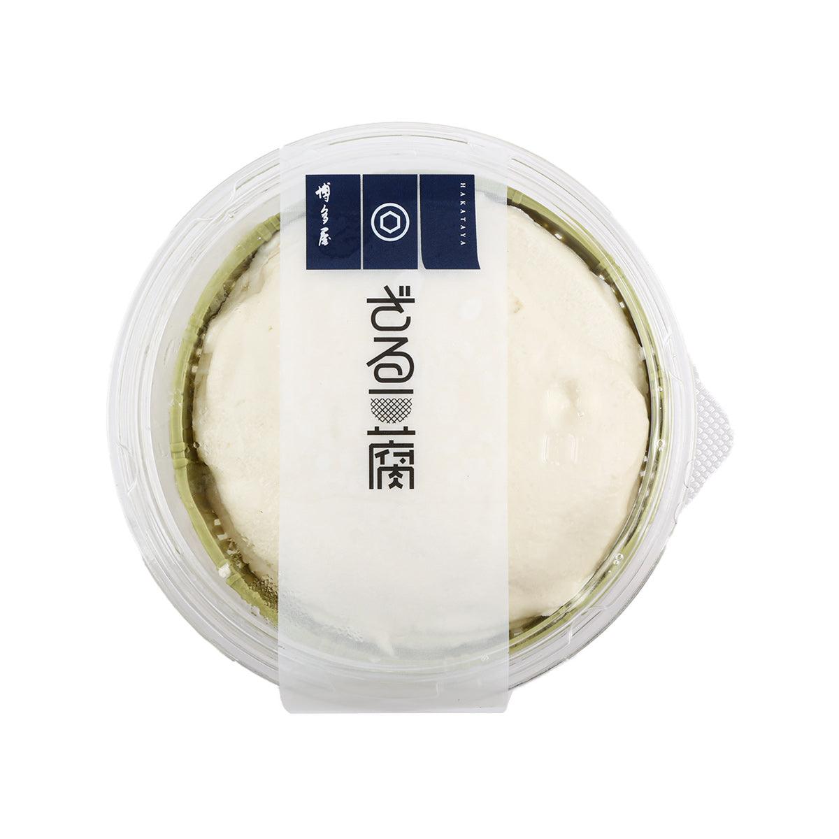 HAKATAYA zaru tofu cup, clear plastic container with label
