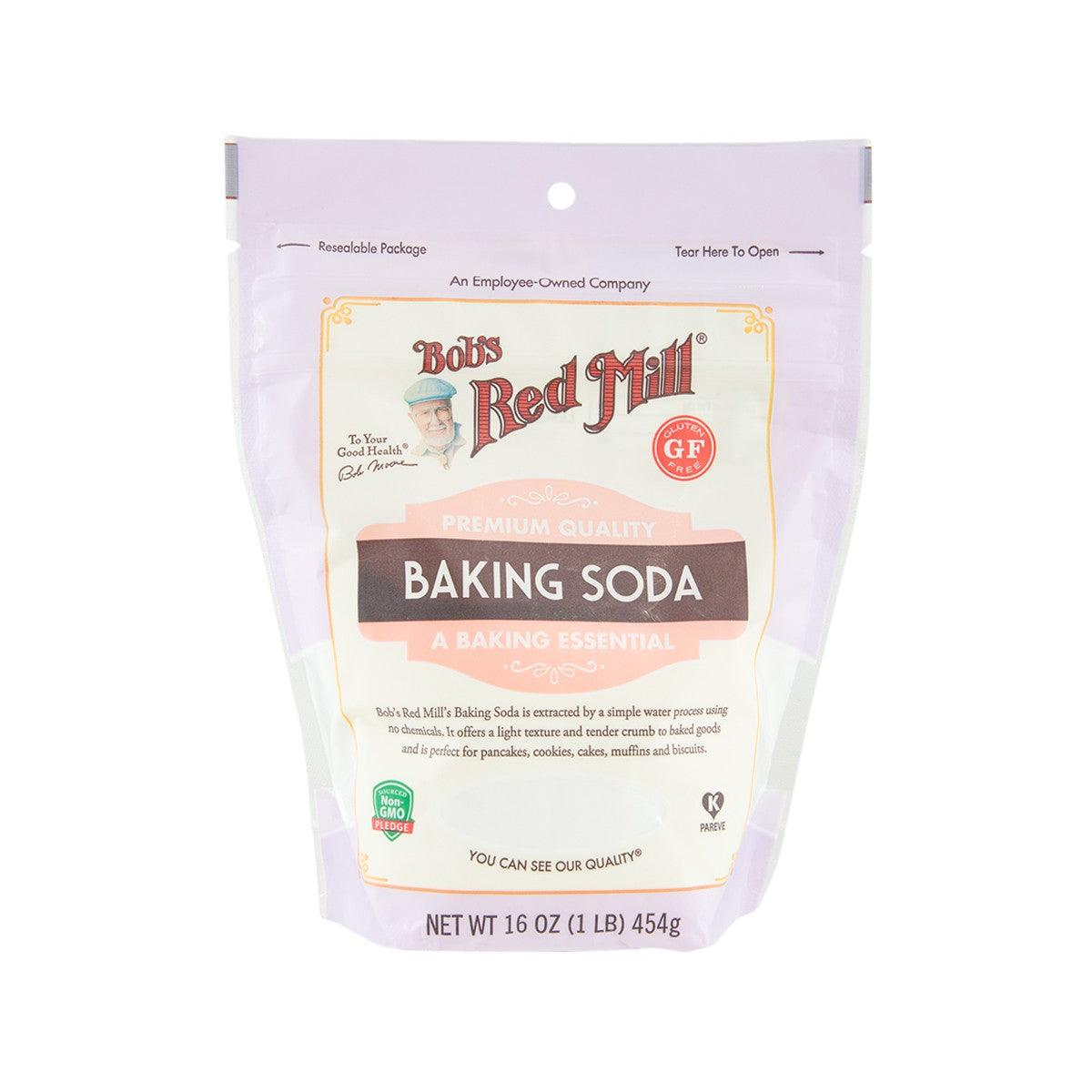 BOB'S RED MILL baking soda pouch, 454 g, resealable stand-up package
