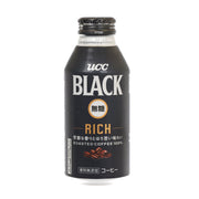 UCC BLACK Rich sugarless black coffee bottle with dark front label