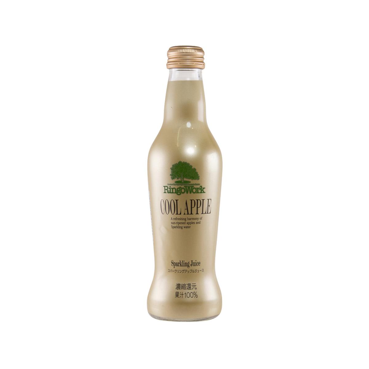 RINGOWORK sparkling juice bottle, cool apple, front label, 230 mL