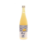 KITAJIMA yuzu liqueur bottle with Japanese wave label, 720 mL