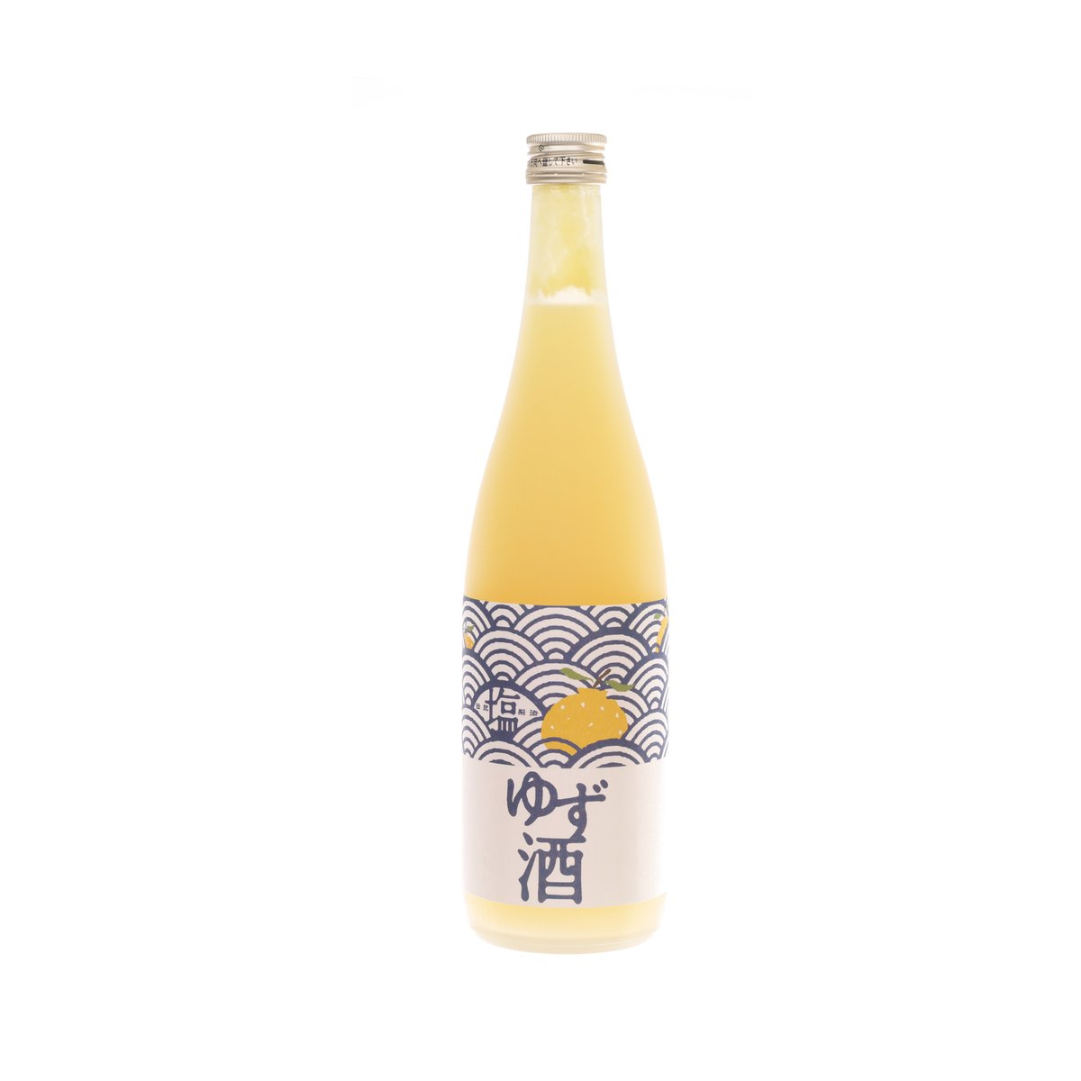 KITAJIMA yuzu liqueur bottle with Japanese wave label, 720 mL