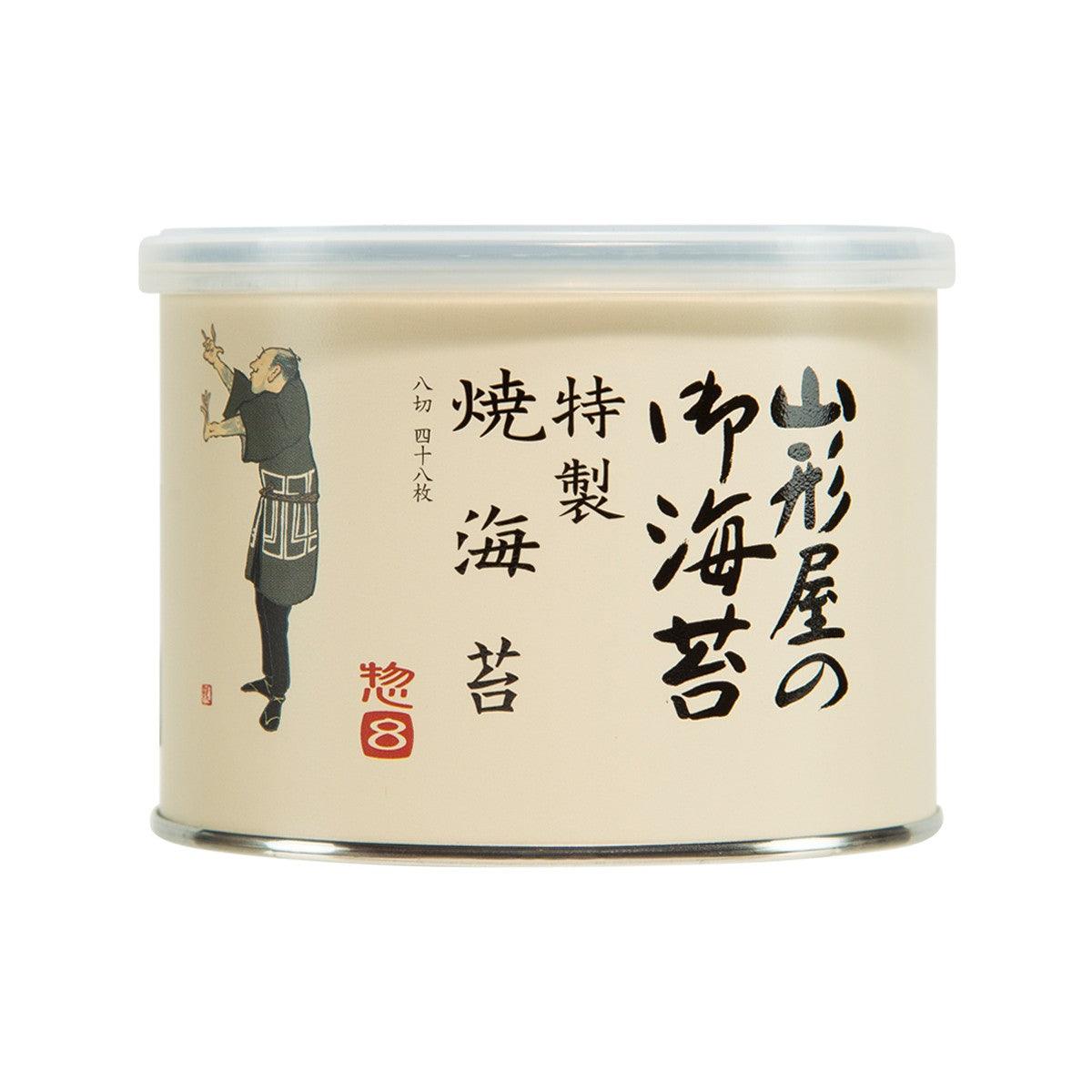 YAMAGATAYA roasted seaweed tin, front label, 48 pieces