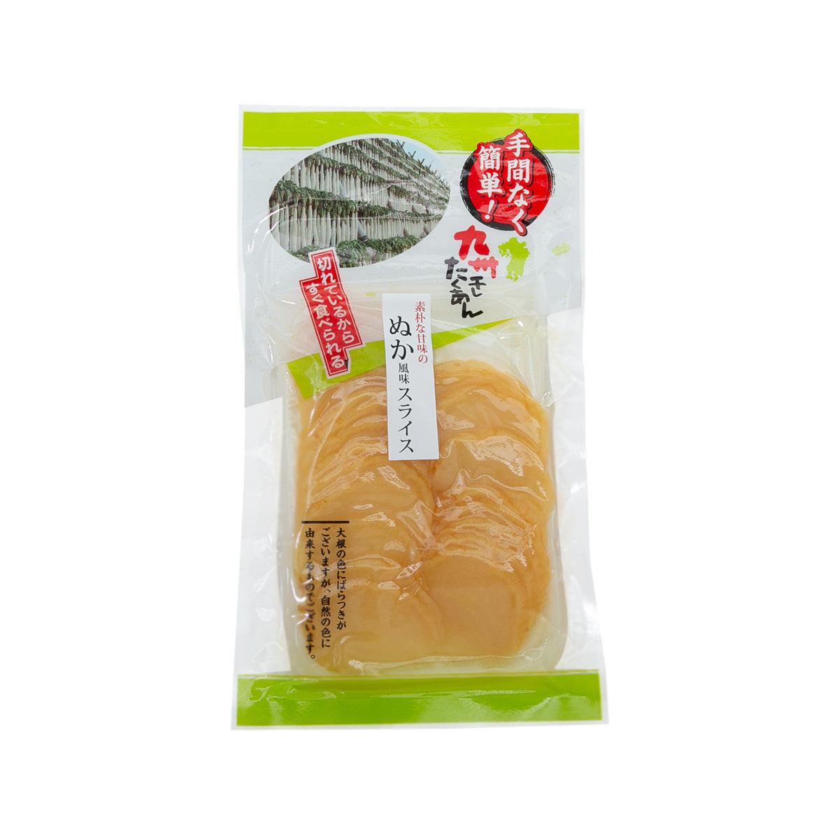 MARUAI Kyushu bran pickled radish 60g pouch with pale yellow slices
