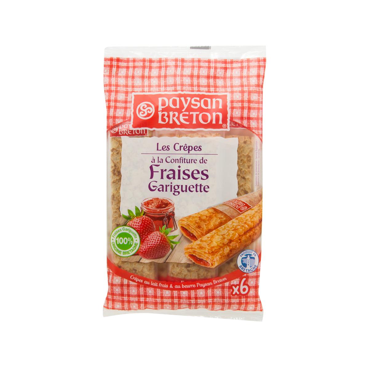 Paysan Breton crepe filling strawberry jam 6-pack in red checkered pouch
