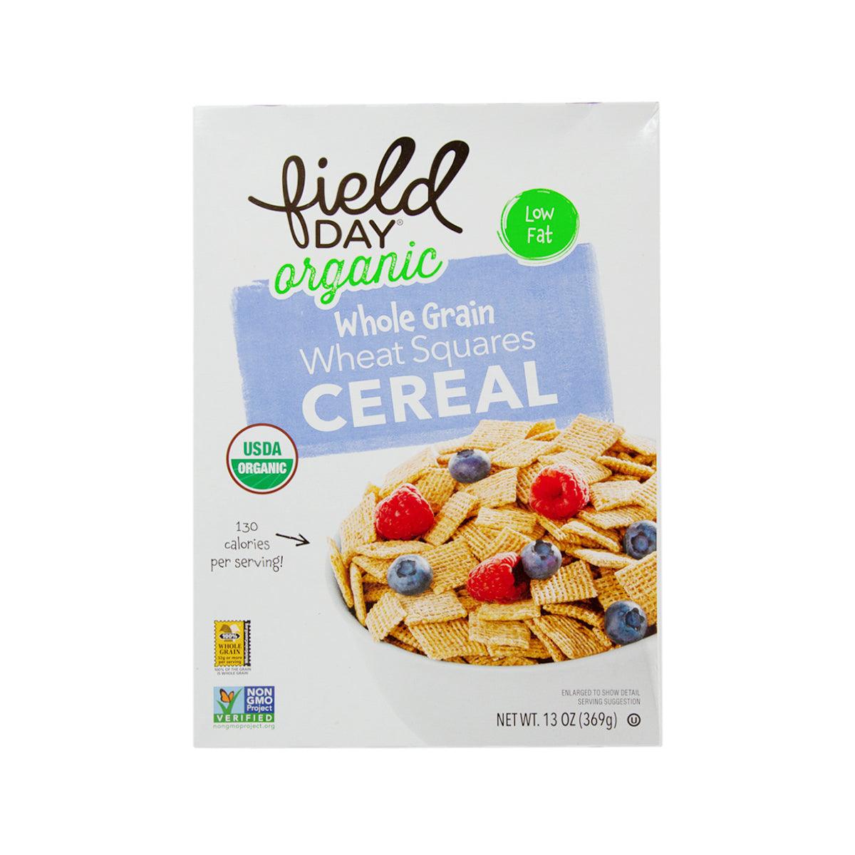 Organic whole grain wheat squares cereal, 13 oz (369 g) box
