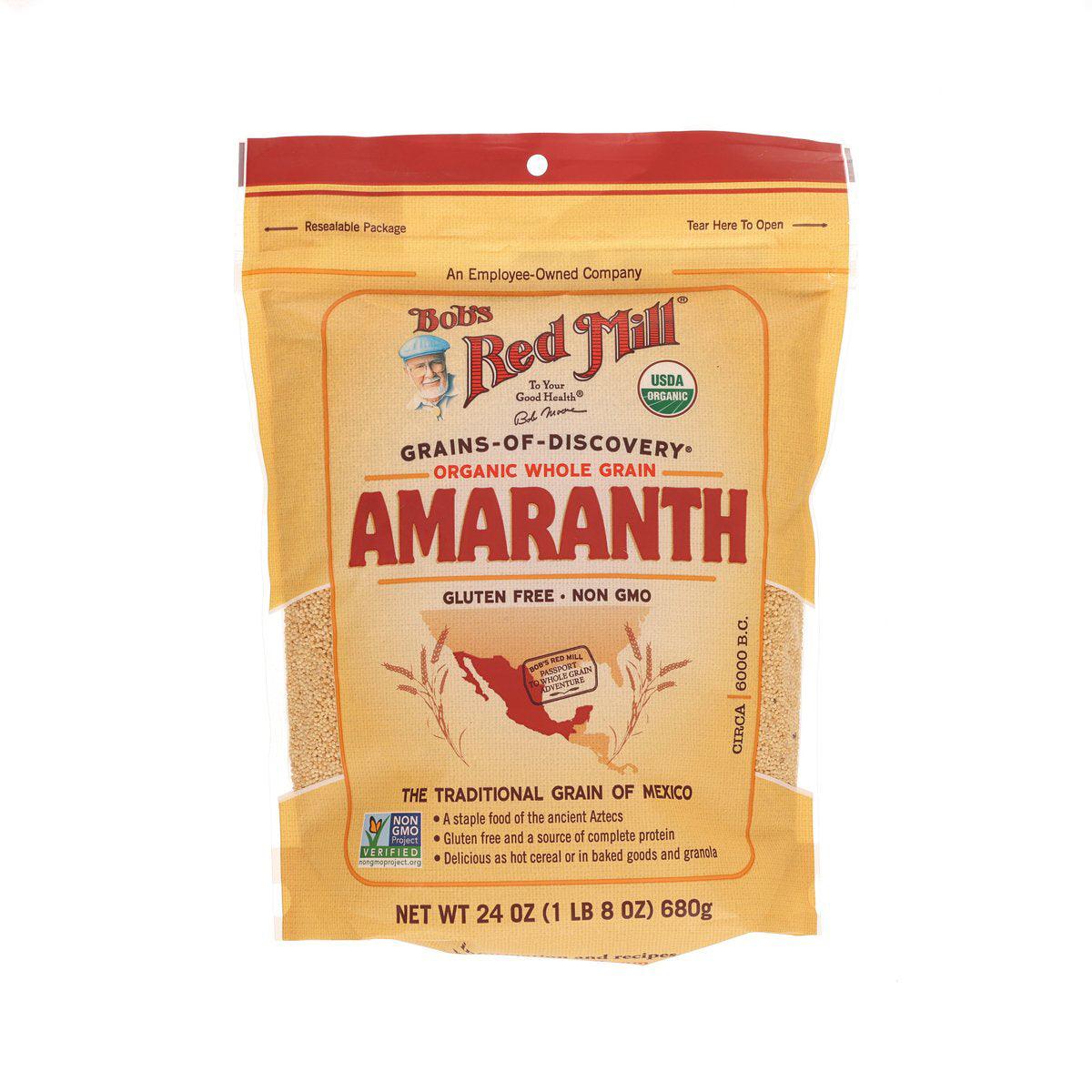 BOB'S RED MILL organic whole grain amaranth bag, gluten-free, 680g pouch