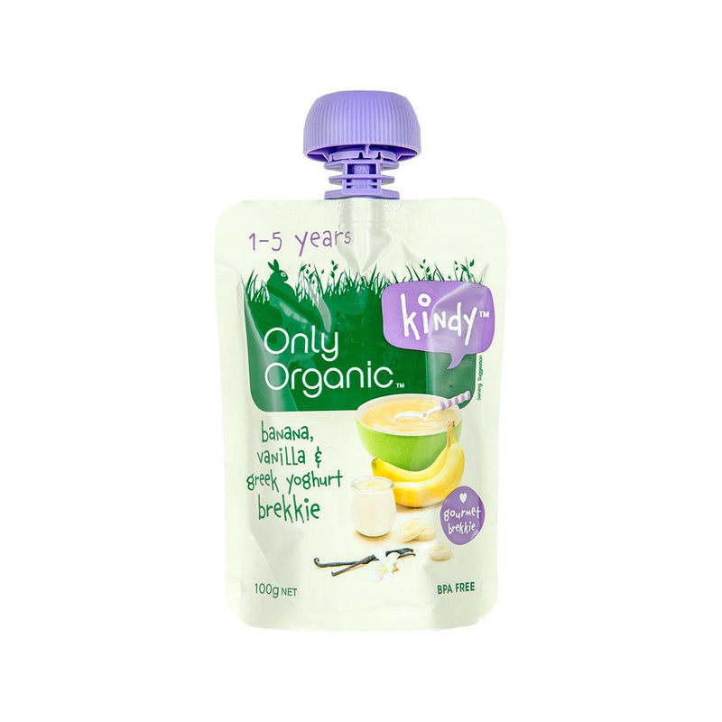 ONLY ORGANIC Organic Banana Vanilla & Greek Yoghurt Brekkie  (100g)