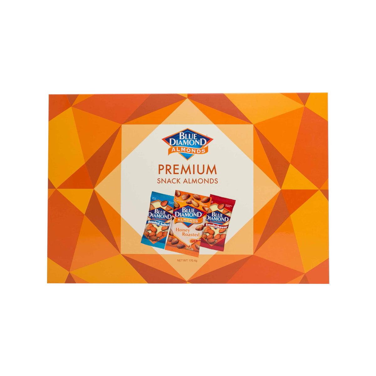 Blue Diamond Premium Snack Almonds bag, 170.4g, front label