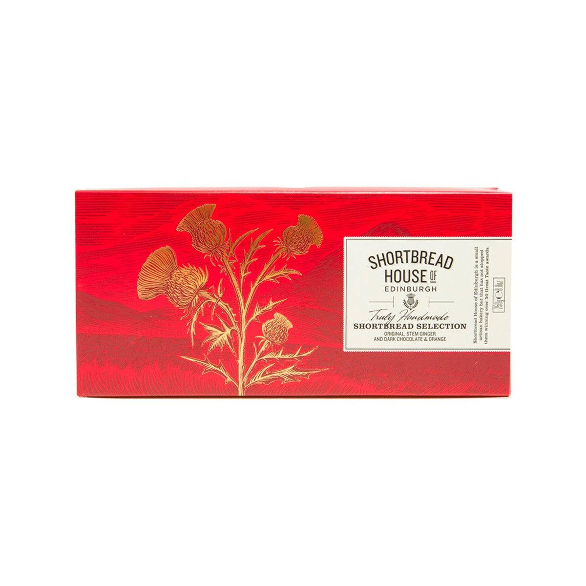 SHORTBREAD HOUSE OF EDINBURGH shortbread selection box, red floral gift box
