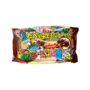 Chocolate animal-shaped biscuit pouch by GINBIS with colorful character graphics
