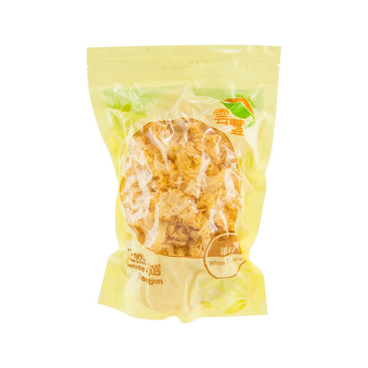 Dried Tremella (white fungus) in yellow pouch, 100g