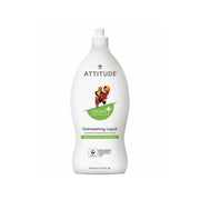 ATTITUDE dishwashing liquid bottle with pump, labeled 700 mL, white bottle