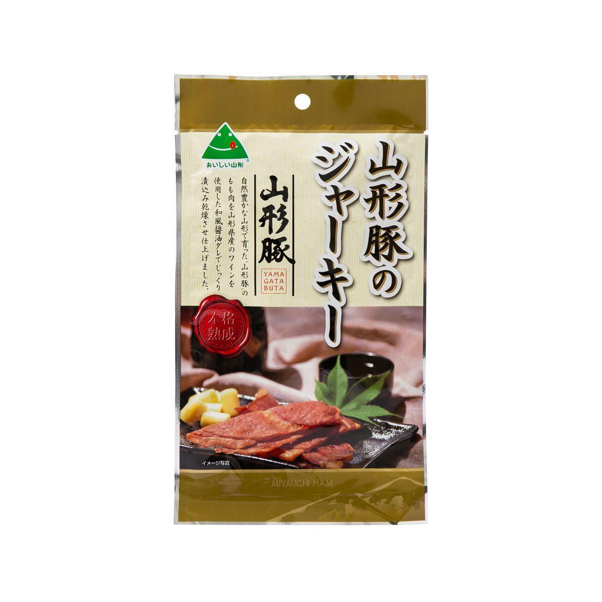 MIYAUCHI HAM pork jerky sealed pouch with printed label