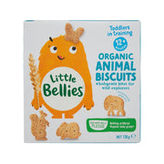Little Bellies organic animal biscuits box, 130 g
