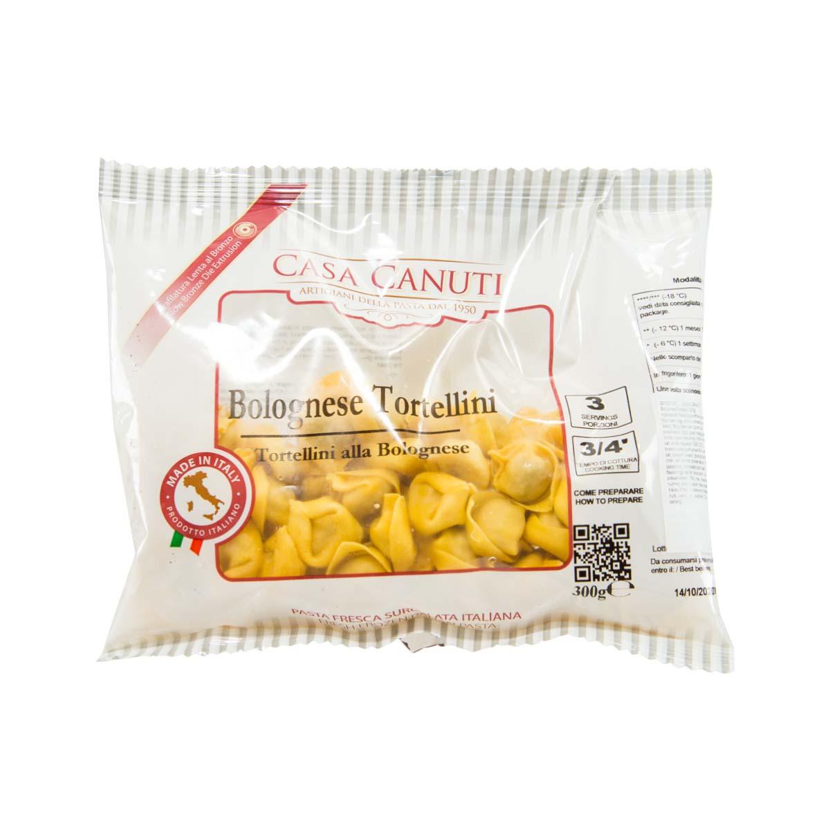 CASA CANUTI Bolognese meat tortellini pack, 300g, yellow filled pasta