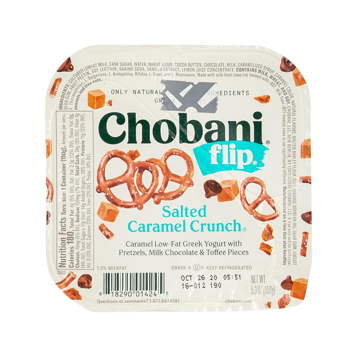 CHOBANI flip salted caramel crunch lowfat Greek yogurt cup